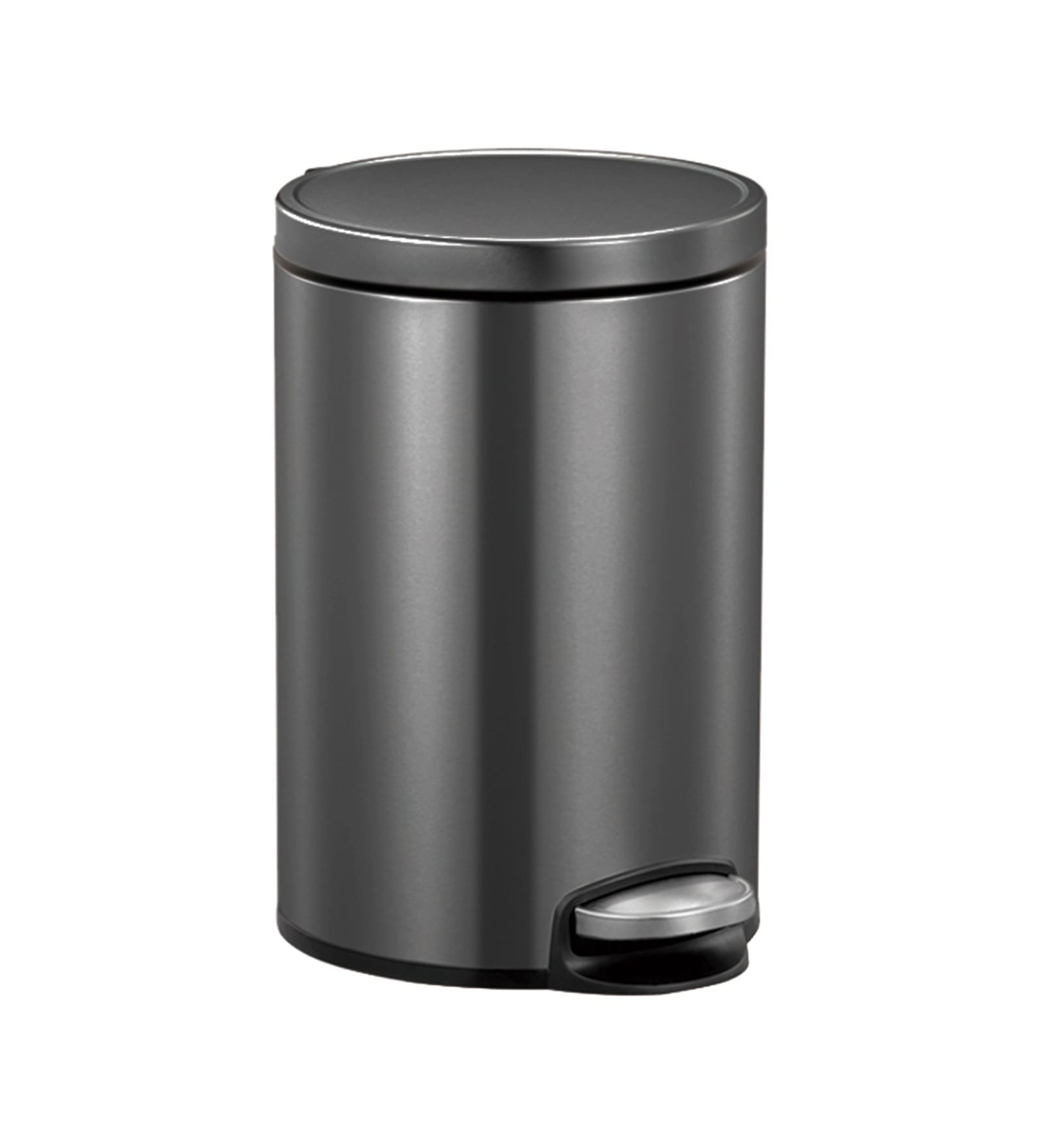 Obsessions Artistic Dustbin, Soft Close Lid, Fingerprint-Proof Finish, Sleek & Hygienic Design for Modern Homes & Offices - Black, 5 Litres