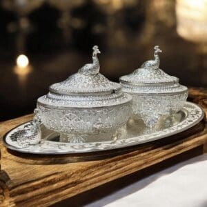 German Silver Mouth Freshener Serveware - Large, For Premium Hosting & Gifting